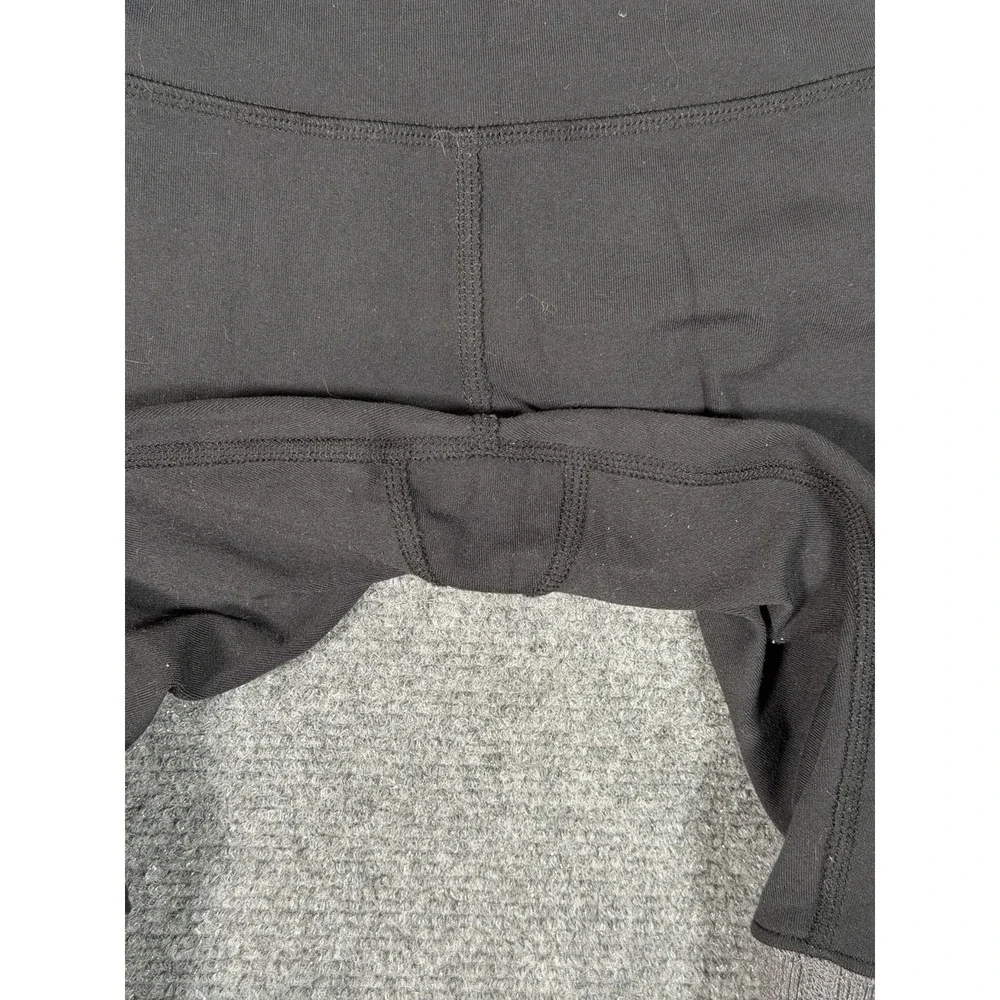 Alo Yoga Goddess Leggings Women's XS Black Gray Ribbed Leg Warmer High Rise